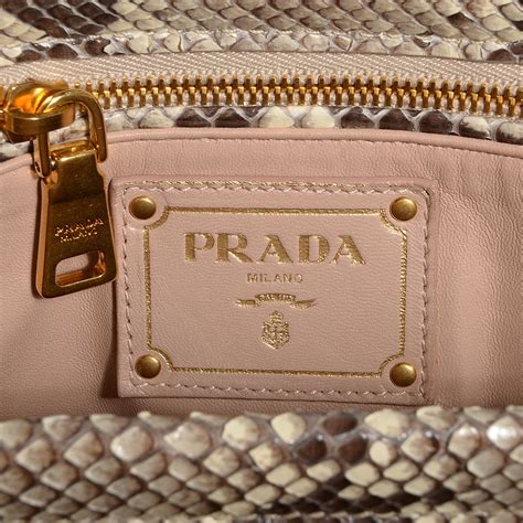 prada logo shoulder bag python roccia|PRADA Python Logo Hobo Roccia 15629 .